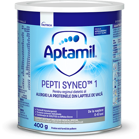 Lapte praf Aptamil® Pepti SYNEO™ 1 400g, 0-6 luni