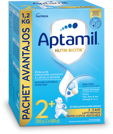 Lapte praf Nutricia Aptamil Nutri-Biotik 2+, 1.200g, 2-3 ani
