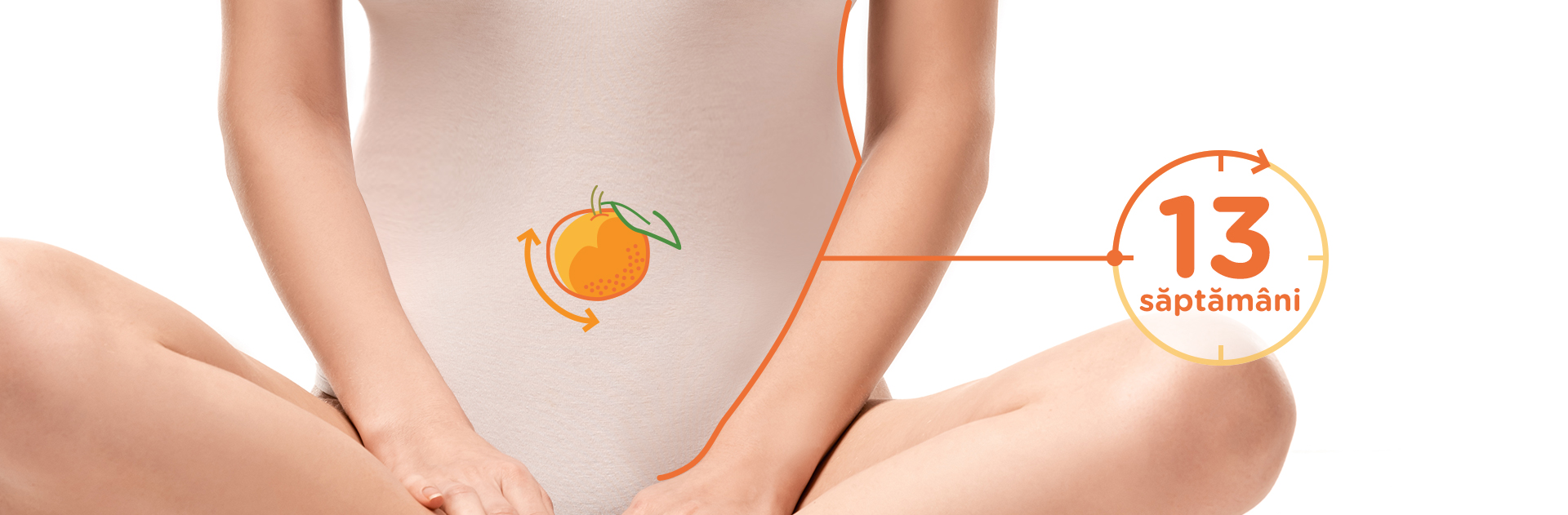 Bebelusul in Saptamana 13 de sarcina fruct: mandarina