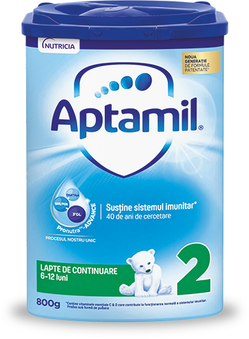 Lapte praf Aptamil 2 800g, 6-12 luni
