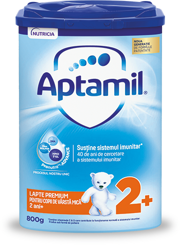 Lapte praf Aptamil 2+ 800g, de la 2 ani