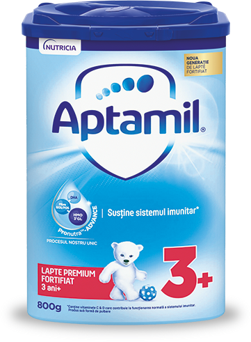 Lapte praf Aptamil 3+ 800g, de la 3 ani