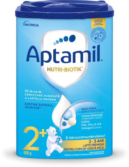 Lapte praf Aptamil<sup>®</sup> NUTRI-BIOTIK<sup>™</sup> 2+, 800g, 2-3 ani
