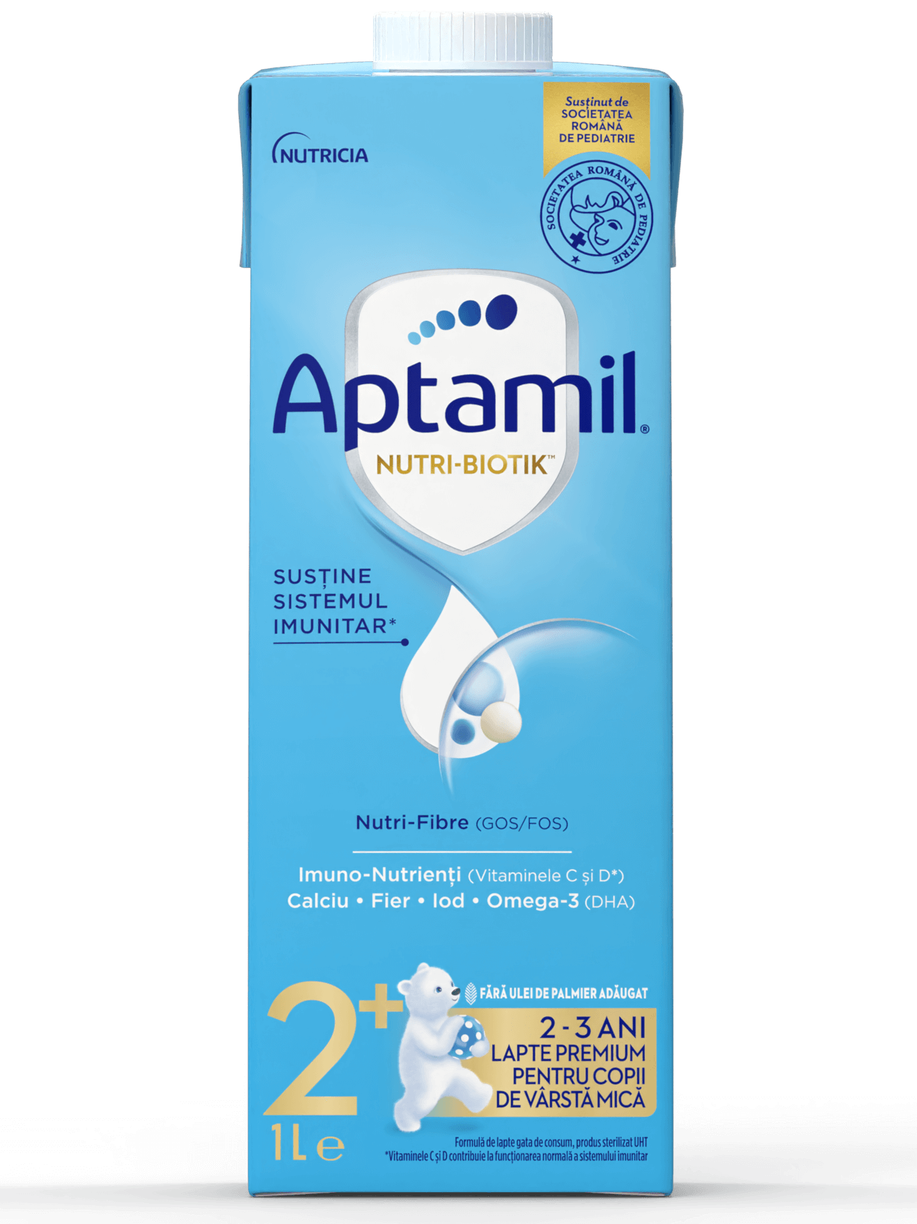 Aptamil<sup>®</sup>  NUTRI-BIOTIK<sup>™</sup> Lichid 2+, Gata de consum, 1L, 2-3 ani