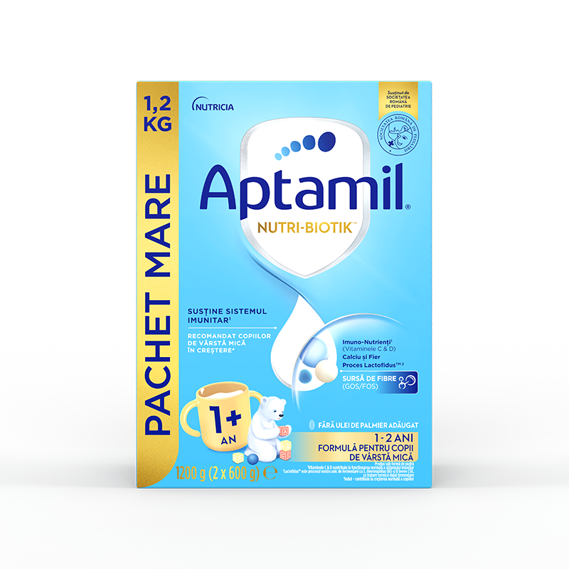 Formulă sub formă de pudră Aptamil® NUTRI-BIOTIK™ 1+, 1.200g, 1-2 ani