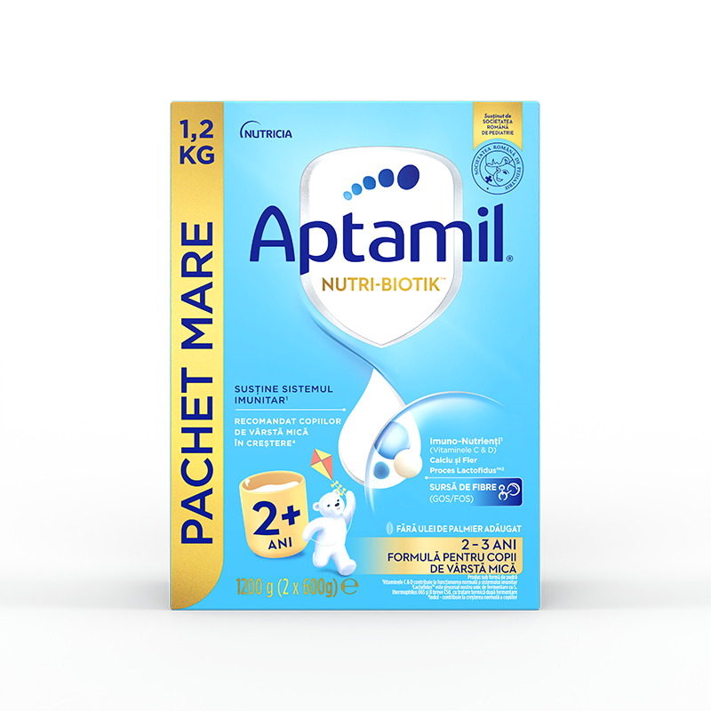 Formulă sub formă de pudră Aptamil® NUTRI-BIOTIK™ 2+, 1.200g, 2-3 ani