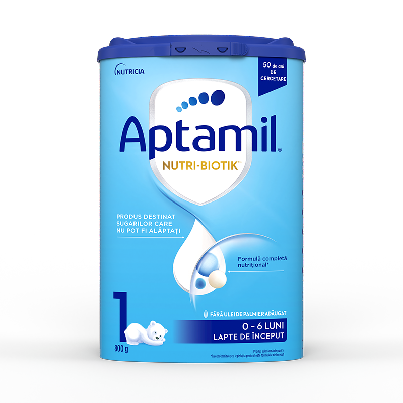 Lapte praf Aptamil® NUTRI-BIOTIK™ 1, 800g, 0-6 luni
