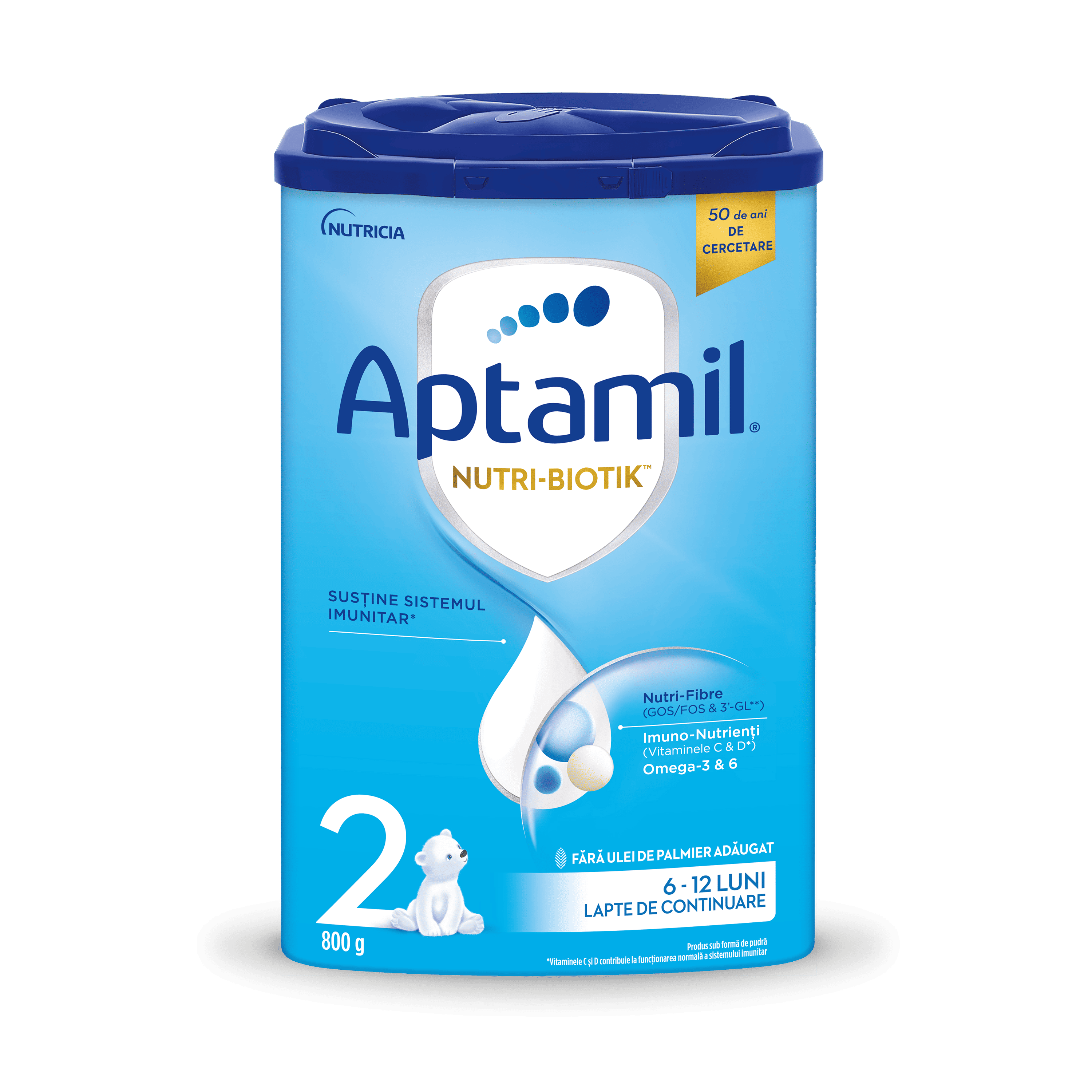 Aptamil NUTRI-BIOTIK 2, 800g, 6-12 luni